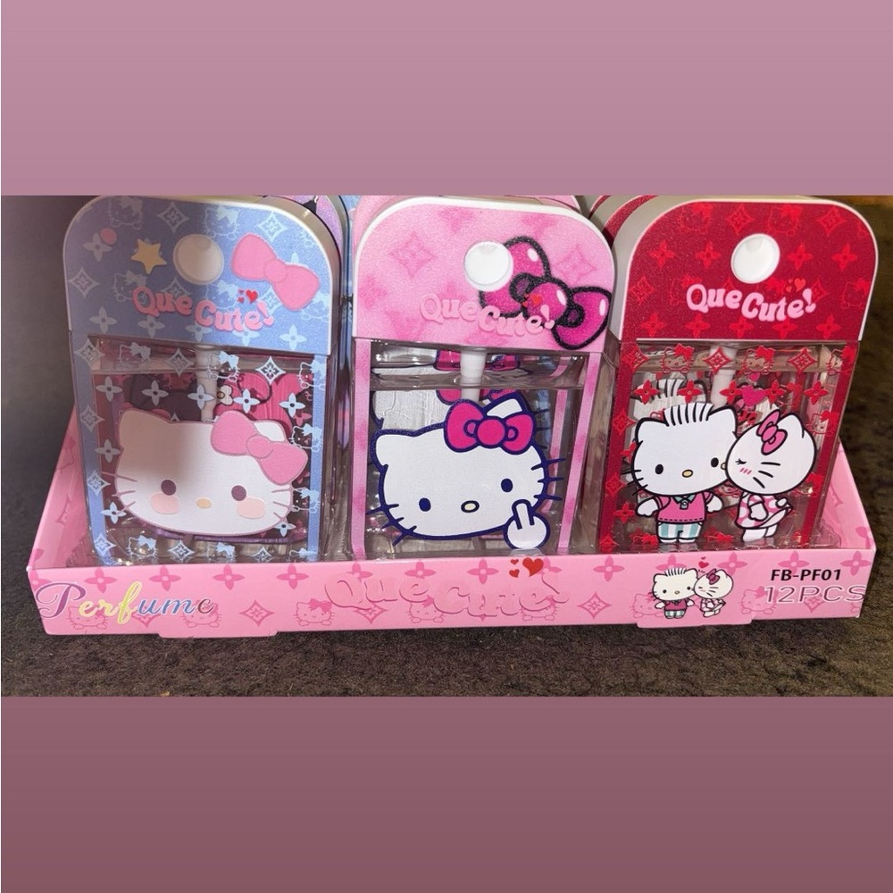 Hello Kitty Perfume Set - Pink, Blue, Red